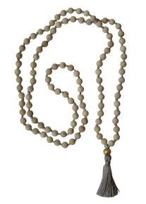 YOGISTAR.COM, Damen Mala-kette "vintage", Hellbeige / Gold / Silbergrau