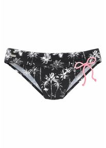 Venice Beach, Damen Bikinihose 'Tulum', Hellpink / Schwarz / Weiß