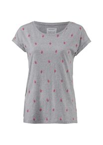 armedangels, Damen T-Shirt, Graumeliert / Cranberry