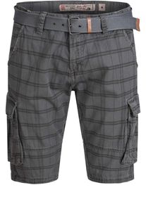 INDICODE JEANS, Herren Cargohosen 'Monroe Check', Basaltgrau