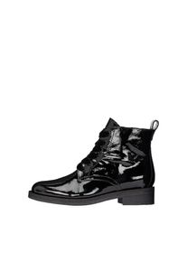 Bianco, Damen Patentleder Ankle Boots, Schwarz