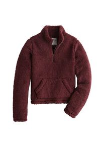 Hollister, Damen Sweatshirt 'FASH EXTERIOR SHERPA 1/2 ZIP', Rot