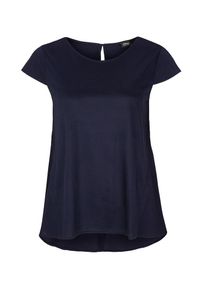s.Oliver BLACK LABEL, Damen T-Shirt mit Blusen-Details, Navy