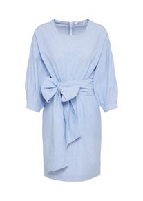 EDITED, Damen Kleid 'Phina', Blau / Weiß