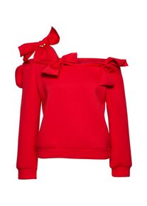 Lost Ink, Damen Sweatshirt 'BARDOT BOW SCUBA SWEAT', Rot