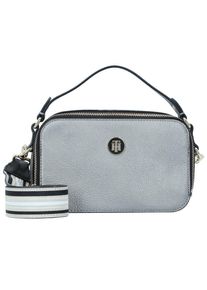 Tommy Hilfiger, Damen Umhängetasche 20 cm, Creme / Schwarz / Silber