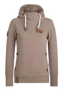 Naketano, Damen Kapuzenpullover 'Chasin the cat', Braun