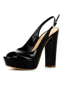 Evita, Damen Slingpeeptoe, Schwarz