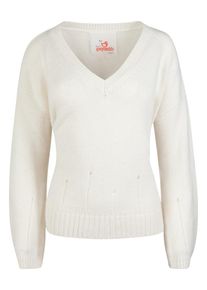 gwynedds, Damen Strickpullover, Wei&szlig;