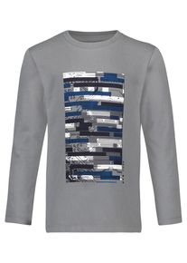 Noppies, Langarmshirt 'Wellington', Navy / Grau / Wei&szlig;