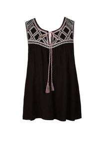 Q/S Designed By, Damen Blusentop, Grau / Ros&eacute; / Schwarz