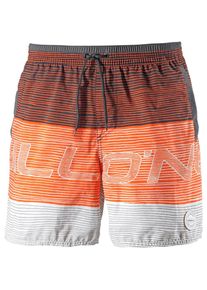 O`Neill O'NEILL, Herren 'Stacked' Badeshorts, Orange / Dunkelorange / Wei&szlig;