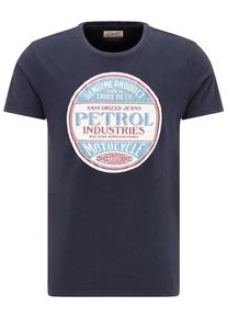 PETROL INDUSTRIES, Herren T-Shirt, Hellblau / Rot