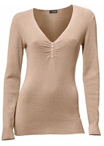 Heine, Damen Feinstrickpullover, Camel