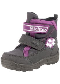 Richter, M&auml;dchen Winterstiefel, Dunkelgrau / Lila