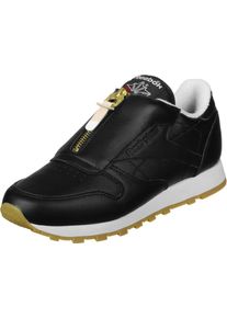 Reebok, Damen Sneaker CL Leather Zip mit profilierter Laufsohle, Schwarz