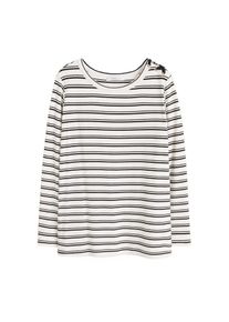 Violeta by Mango, Damen T-Shirt 'Berto', Schwarz / Wei&szlig;