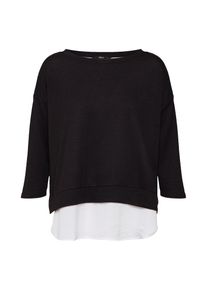 Only, Damen Pullover 'onlELLA 3/4 TOP JRS', Schwarz / Wei&szlig;