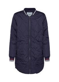 Only, Damen Steppmantel 'Dorah', Nachtblau / Rot / Weiß