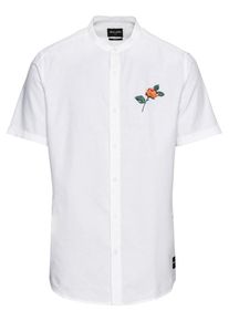 Only & Sons Only & Sons, Herren Hemd 'FLOWER EMBROIDERY SHIRT EXP', Mischfarben / Wei&szlig;