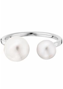 CAI Caï, Damen Perlenring 'pure white', Silber / Perlweiß