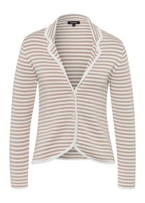 More & More MORE & MORE, Damen Strickjacke, Camel / Wei&szlig;