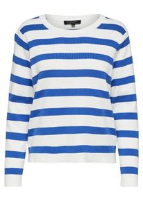 Selected Femme, Damen Strickpullover, Royalblau / Wei&szlig;