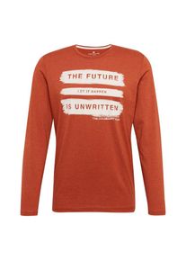 Tom Tailor, Herren T-Shirt, Hellrot / Weiß