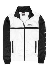 Mister Tee, Herren Jacket 'Athletics Track', Schwarz / Weiß