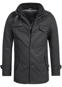 INDICODE JEANS, Herren Wollmantel ' Brandon Mäntel ', Schwarz