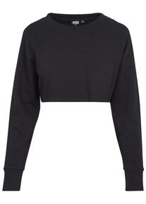 Urban Classics, Damen Cropped Crew, Schwarz