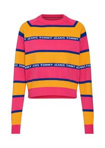 Tommy Jeans, Damen Pullover, Navy / Orange / Pink
