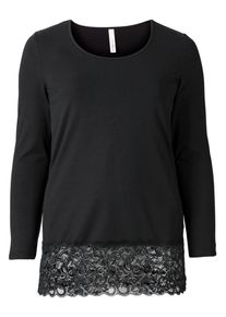 sheego Casual, Damen Longshirt, Schwarz