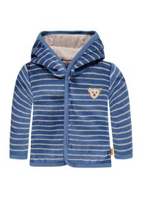 Steiff Collection, M&auml;dchen Sweatjacke aus Nicky Jungen / M&auml;dchen Baby, Blau / Taupe
