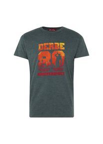 Derbe, Herren T-Shirt 'Kneipensport', Petrol / Orange