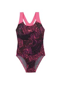 Speedo, Mädchen Badeanzug, Neonlila / Neonpink / Schwarz