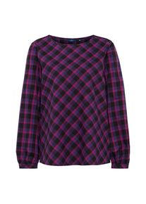 Tom Tailor, Damen Bluse, Neonlila / Pink / Schwarz