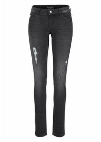 Melrose, Damen Röhrenjeans, Dunkelgrau