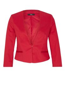 s.Oliver BLACK LABEL, Damen Kurzer Blazer in Satin-Optik, Rot
