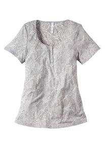 sheego Casual, Damen T-Shirt, Hellgrau