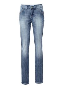 Heine, Damen Nietenjeans, Blue Denim