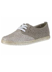 Rieker, Damen Schn&uuml;rschuhe, Basaltgrau / Greige