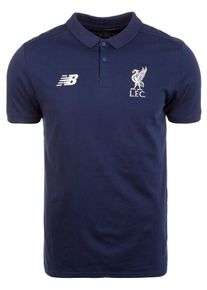 New Balance, Herren Poloshirt 'FC Liverpool', Dunkelblau / Wei&szlig;