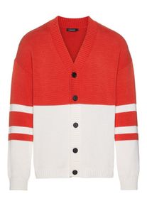 J. Lindeberg J.Lindeberg, Herren Strickjacke 'Dorian', Rot / Wei&szlig;