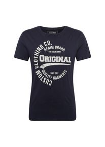 Tom Tailor Denim, Herren Shirt, Dunkelblau / Weiß