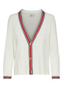 Only, Damen Cardigan, Neonrot / Schwarz / Wei&szlig;