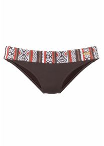 Lascana, Damen Bikini-Hose, Braun / Rot / Weiß