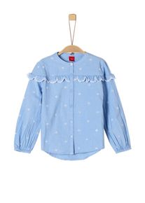 s.Oliver Junior, Mädchen Chambraybluse, Hellblau / Weiß