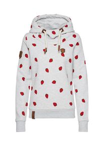 Naketano, Damen Hoody 'Ich bin satzbau!', Graumeliert / Rot