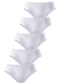 Petite Fleur, Damen Pikee-Midislips (5 Stck.), Wei&szlig;